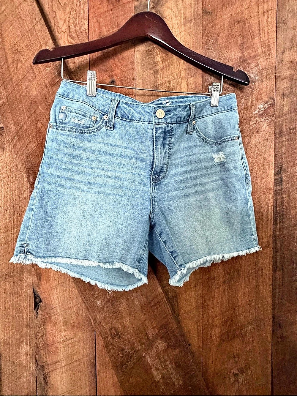 Seven Distressed Denim Jean Shorts Size 8